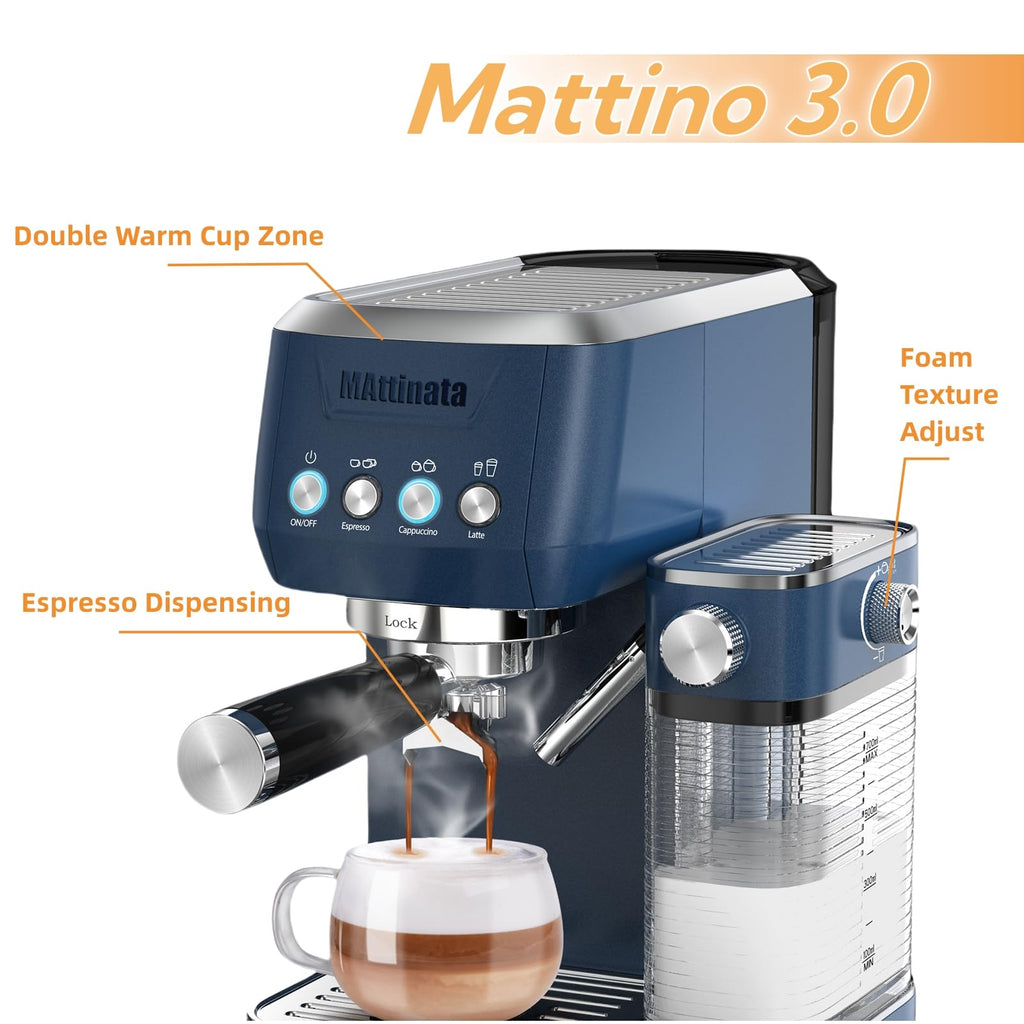 MAttinata 1632L Espresso Machine, Cappuccino Machine with Auto Milk Frother