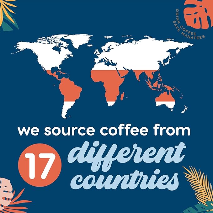 Manatee Gourmet Coffee, Single Serve Pods for Keurig 2.0 K Cup Brewers, Medium Roast, Caribbean Delight, 80 ct