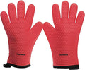 KITCHEN PERFECTION Silicone Smoker Oven Gloves -Extreme Heat Resistant BBQ Gloves -Handle Hot Food Right on Your Grill Fryer&Pit|Waterproof Grilling Cooking Baking Mitts|Superior Value Set +3 Bonuses