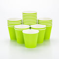 Restaurantware Ripple Wall Coffee Cups 25 Count 8 Ounce Insulated Eco Green Paper Cups, Rolled Rim Spill-Resistant Disposable Paper Non-Slip for Coffee, Beverages