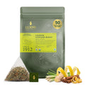 Luxmi Estates Lemon Balm Honey Ginger Herbal Tea | 50 Pyramid Tea Bags (100g, 3.5oz), Caffeine-Free Calming Blend with Lemon Balm, Ginger, Lemongrass, Lemon Peel, & Natural Honey Flavor, Vegan