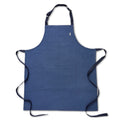 Solino Home 100% Pure Linen Apron, 32 x 27 in, Blue and Navy, Classic Apron