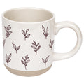 Sweet Water Decor Autumn Coffee Mug with Brown Leaves Design, 14oz Stoneware Cup for Tea & Cider, Microwave & Dishwasher Safe, Cozy Fall Gift