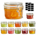 ComSaf Small Glass Spice Jars with Airtight Lids 4 oz 12 Pack Mason Pantry