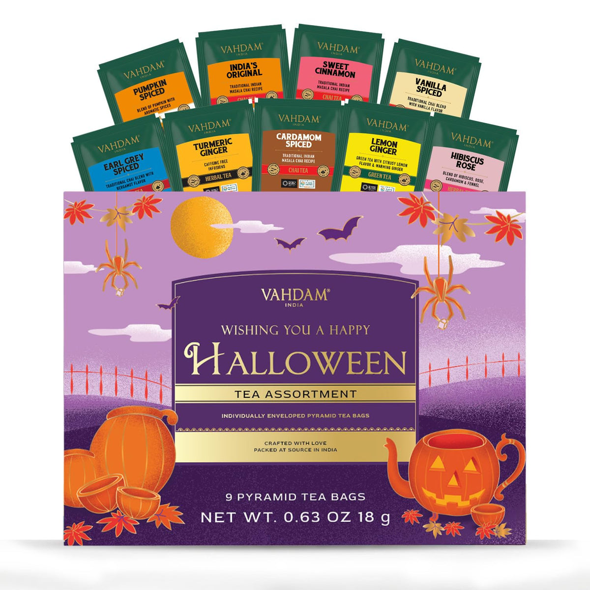 VAHDAM, Assorted White Tea Sampler Gift Set, Gluten Free, Non GMO - 4 Unblended White Loose Leaf Tea Sampler | Tea Variety Pack | Tea Gift Set, Gifts for Women & Men
