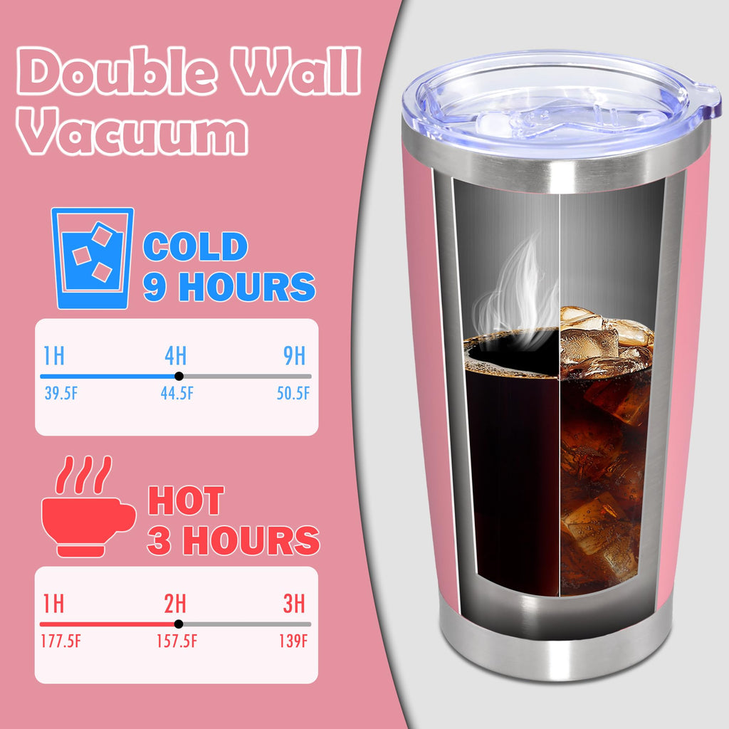 20oz Tumbler Stainless Steel Tumbler Coffee Tumbler with Lid Pink, 4P