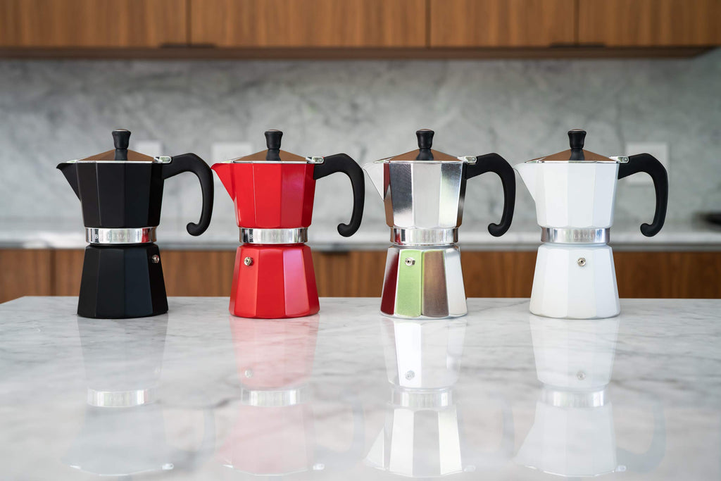 Bellemain Stovetop Espresso Maker, Italian Moka Pot, 3-Cup Silver