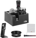 IKAPE 58mm Black Espresso Tool Set 8 IN 1, Coffee Tamper, Distributor, Magnetic Funnel, Puck Screen, Tamper Station, Stirrer Distribution Tool, Cleaning Towel and Brush