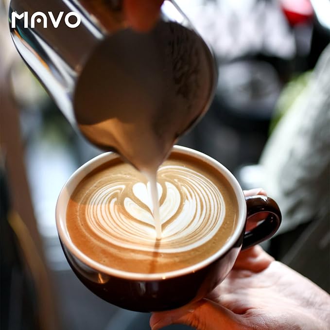 Milk Frothing Pitcher Steaming Pitchers Stainless Steel Milk/Coffee/Latte/Cappuccino Steam Pitchers Milk Jug Cup (600ml/20oz Single)