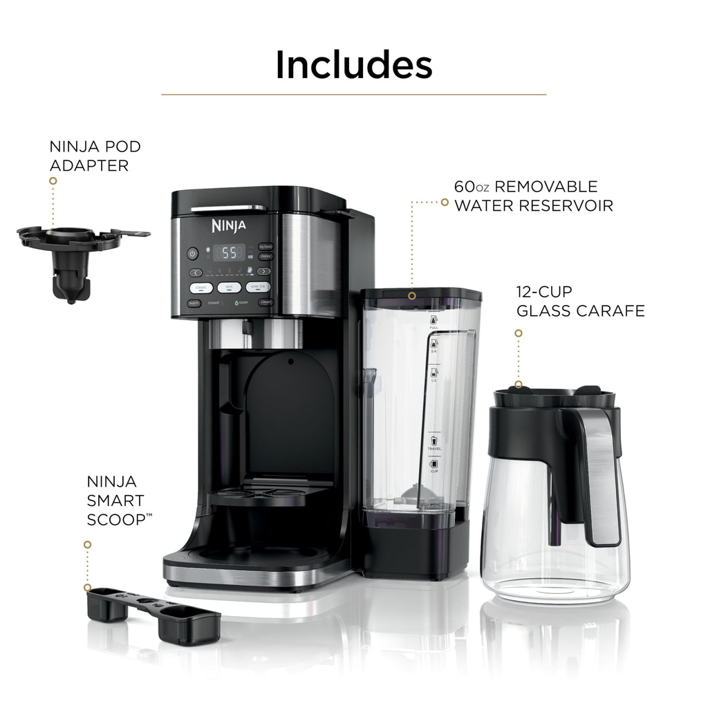 Ninja Drip Coffee Maker, DualBrew Pro Hot & Iced, Black, CFP101