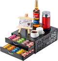 Flagship Vertuo Pod Holder Coffee Storage for Nespresso Organizer - Large Capacity 2 Tier Drawer Fits All Size Vertuo Pods
