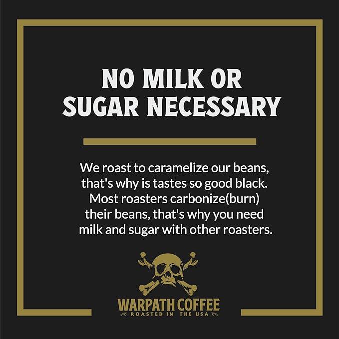 Warpath Coffee Light Roast Whole Bean Coffee, Vanilla Hazelnut Blend, High Caffeine, Strong Roasted 100% Arabica Coffee Whole Beans, Rich Aroma, Full Bodied Intense Cup, Created by Navy SEALs, 12oz