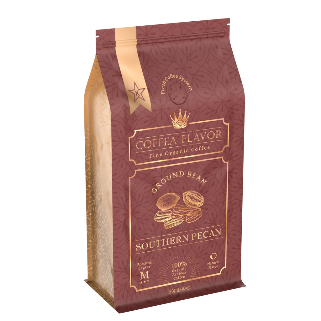 Organic Ground Coffee Medium Roast (16oz) - Southern Pecan Flavored