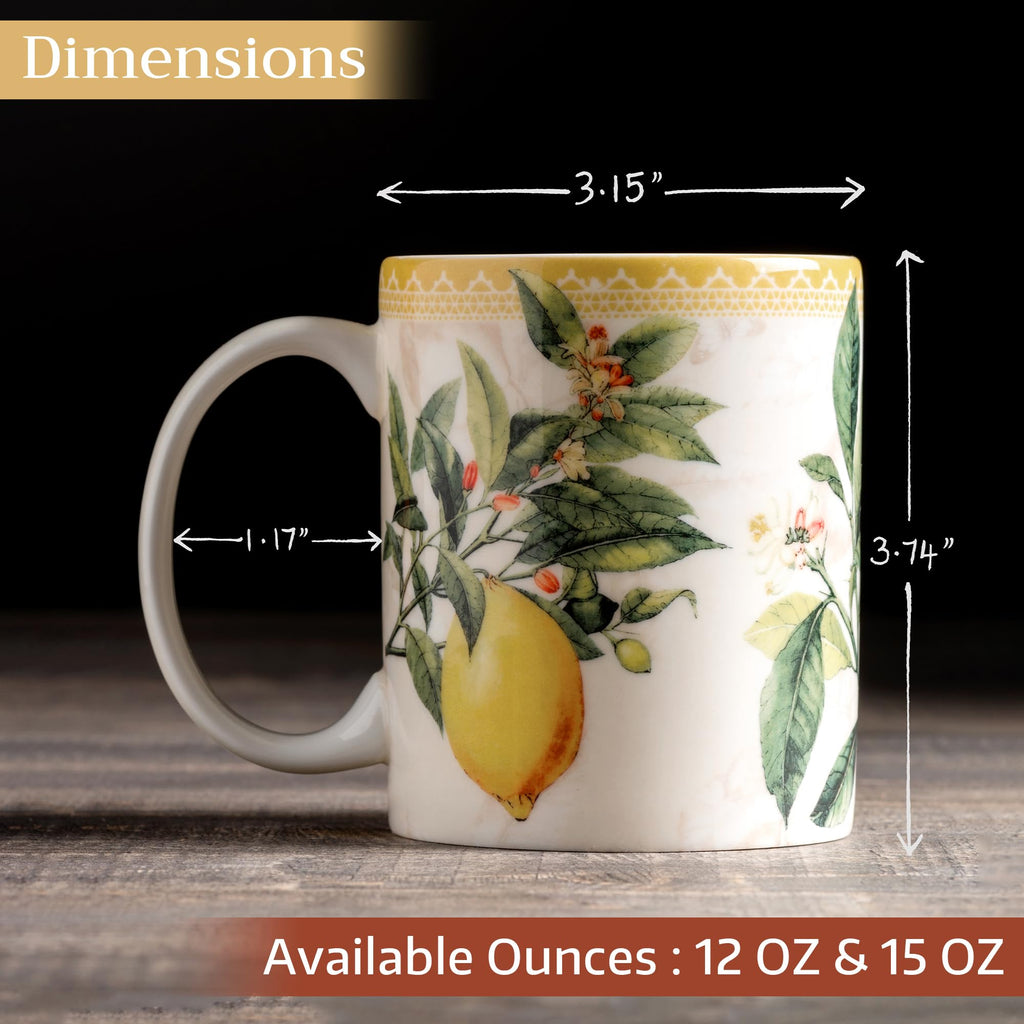 Maison d' Hermine Coffee Mug with Handles Tea Cups (12 Ounce, Pack of 2)