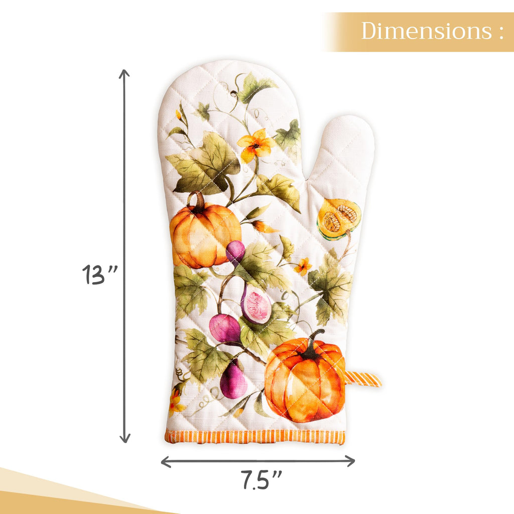 Maison d'Hermine Oven Gloves 100% Cotton Oven Mitt (7" x 13", Pack of 1)