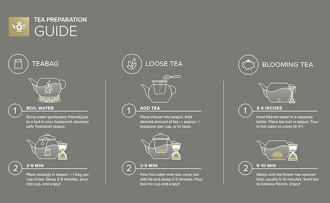 Teabloom Blossoms Glass Teapot – Stovetop and Microwave Safe Borosilicate Glass Teapot with Removable Loose Tea Glass Infuser (32 Oz) - Tea Purist's Choice