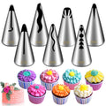 Suuker 7 Pieces Pleated Skirt Piping Nozzles Set, Stainless Steel Russian Nozzles Tips Piping Set For Pastry Fondant,Cake Decorating Supplies Baking Set Tools