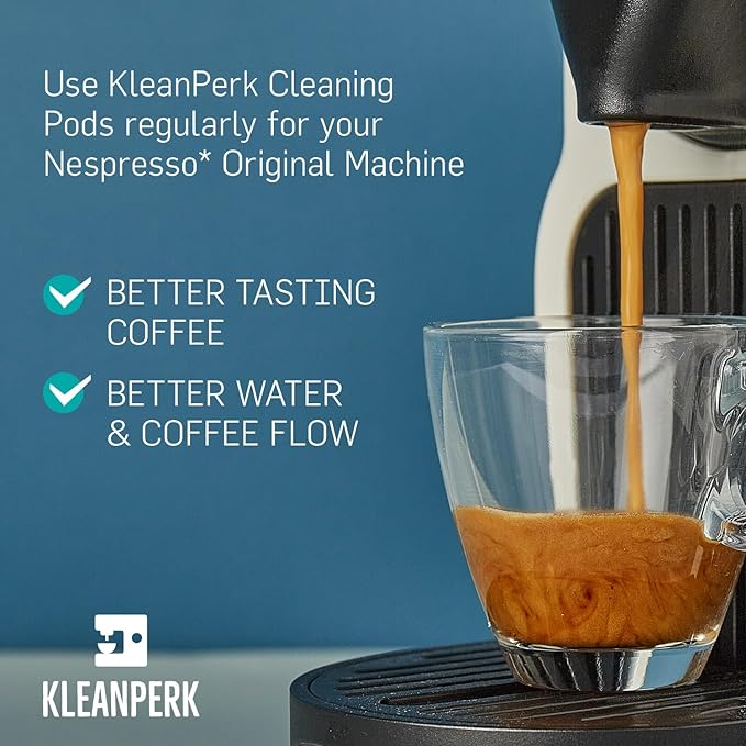 10 Pack Cleaning Pods Compatible with Nespresso Original Machines I Cleaning Kit for Better Tasting Coffee I Coffee Machine Cleaner I Easy and Safe to Use