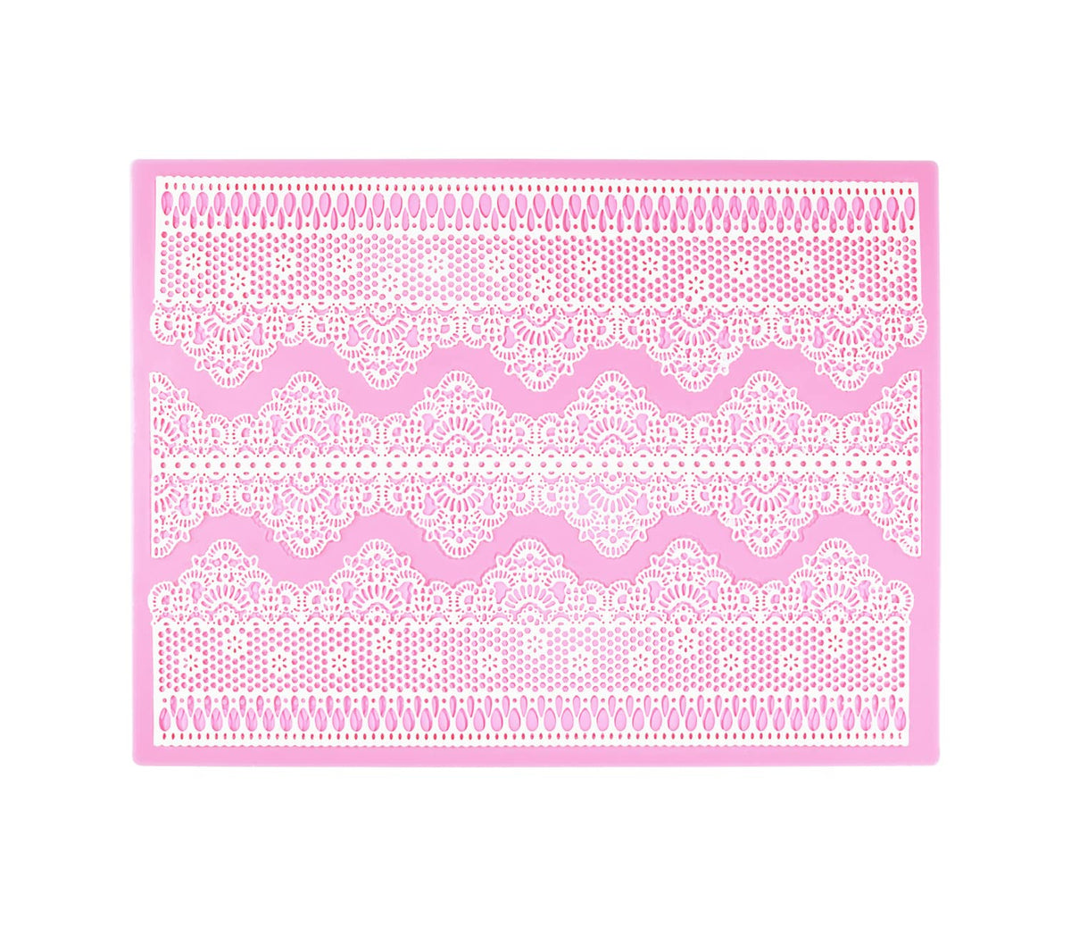 Embossing Lace Fondant Molds - Rose Flower Cake Lace Molds Set of 3
