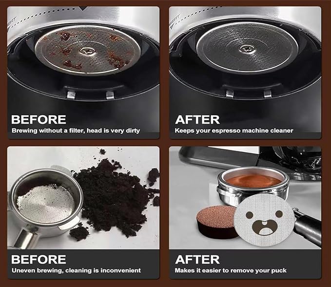 58.5mm Espresso Puck Screen, Lower Shower Screen, Metal Coffee Reusable Filter for 58mm Espresso Portafilter Basket, 1.7 Thickness(Loving)
