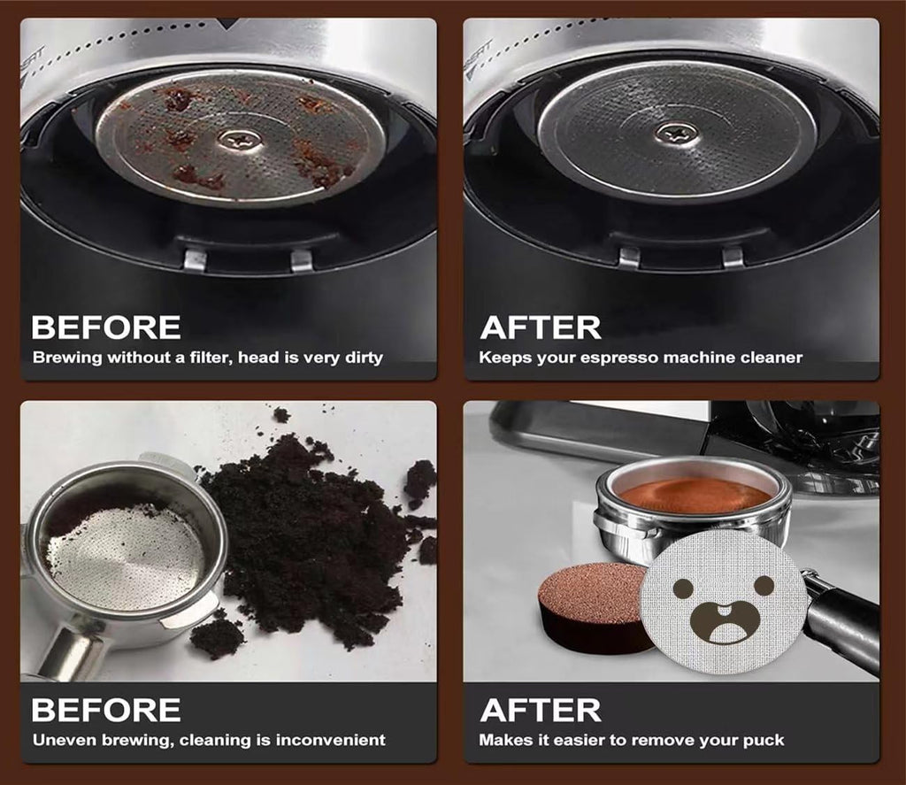 ColoMira 58.5mm Espresso Puck Screen 3 PCS Set(Cute Face)