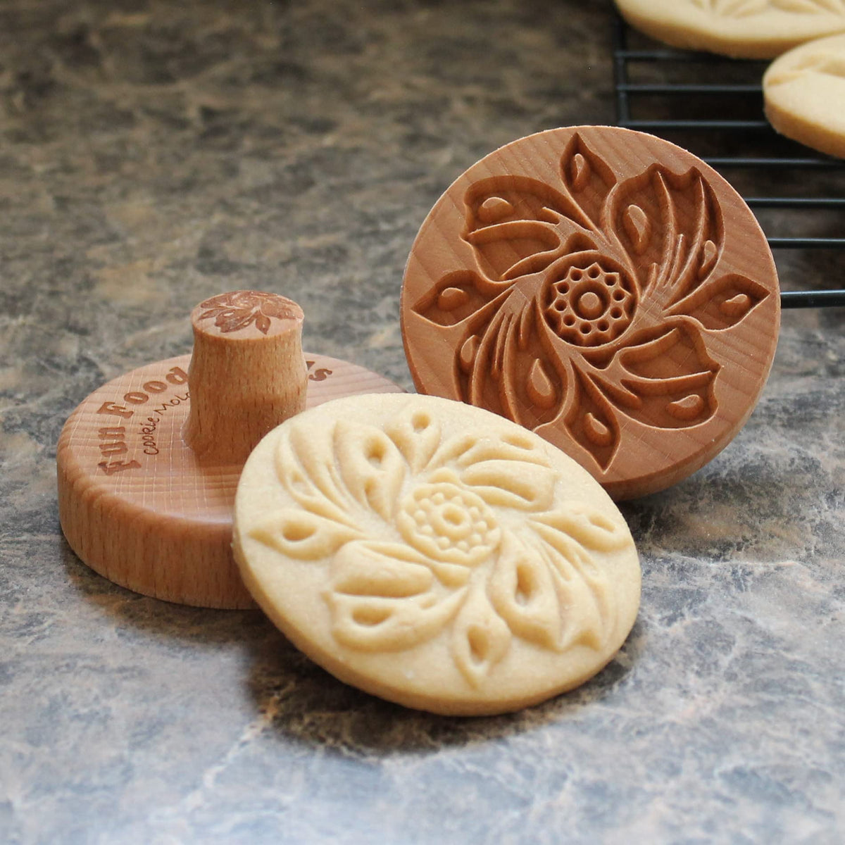 Fun Food Tools, Wood Cookie Stamp, 2.5 Inch (Chartres Cathedral CS-056)