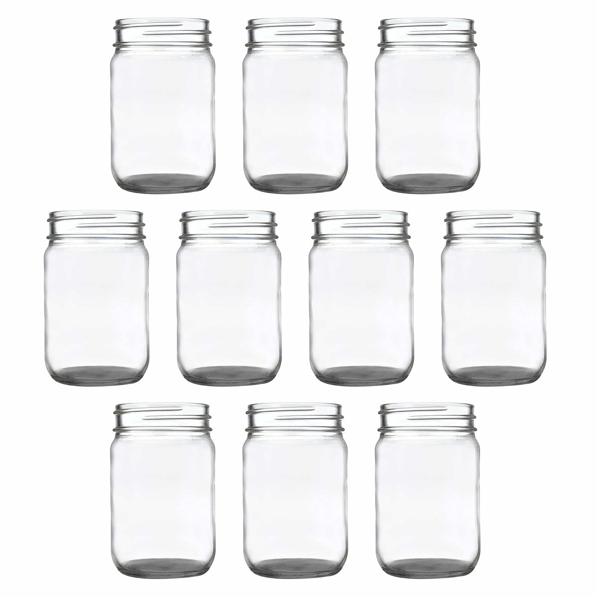 DISCOUNT PROMOS Custom Decorating Mason Jars 12 oz. Set of 100, Personalized Bulk Pack - Glass Jars for Overnight Oats, Candies, Fruits, Pickles, Spices, Beverages - Purple