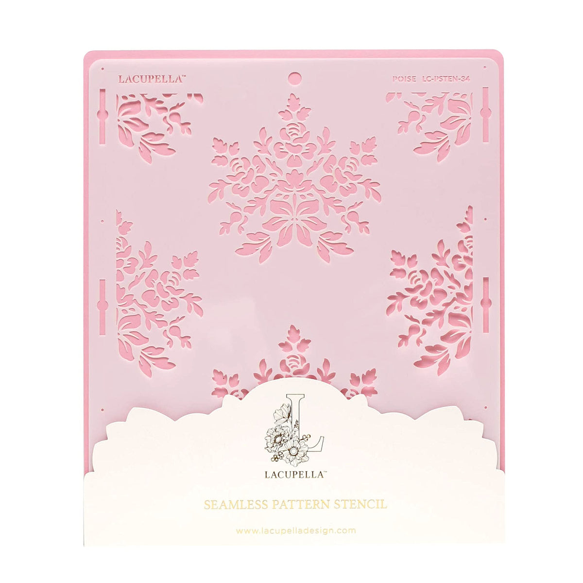 Lacupella Cake Decorating Stencil for Tall Buttercream Cake, Royal Icing, Ganache, Paint, Airbrush (VEREN)