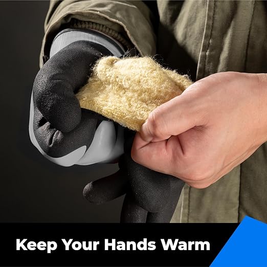 100% Waterproof Gloves for Men and Women, Winter Work Gloves for Cold Weather, Touchsreen, Thermal Gloves for Fishing, Gardening and Working in Freezer, With Grip, Grey, XX-Large
