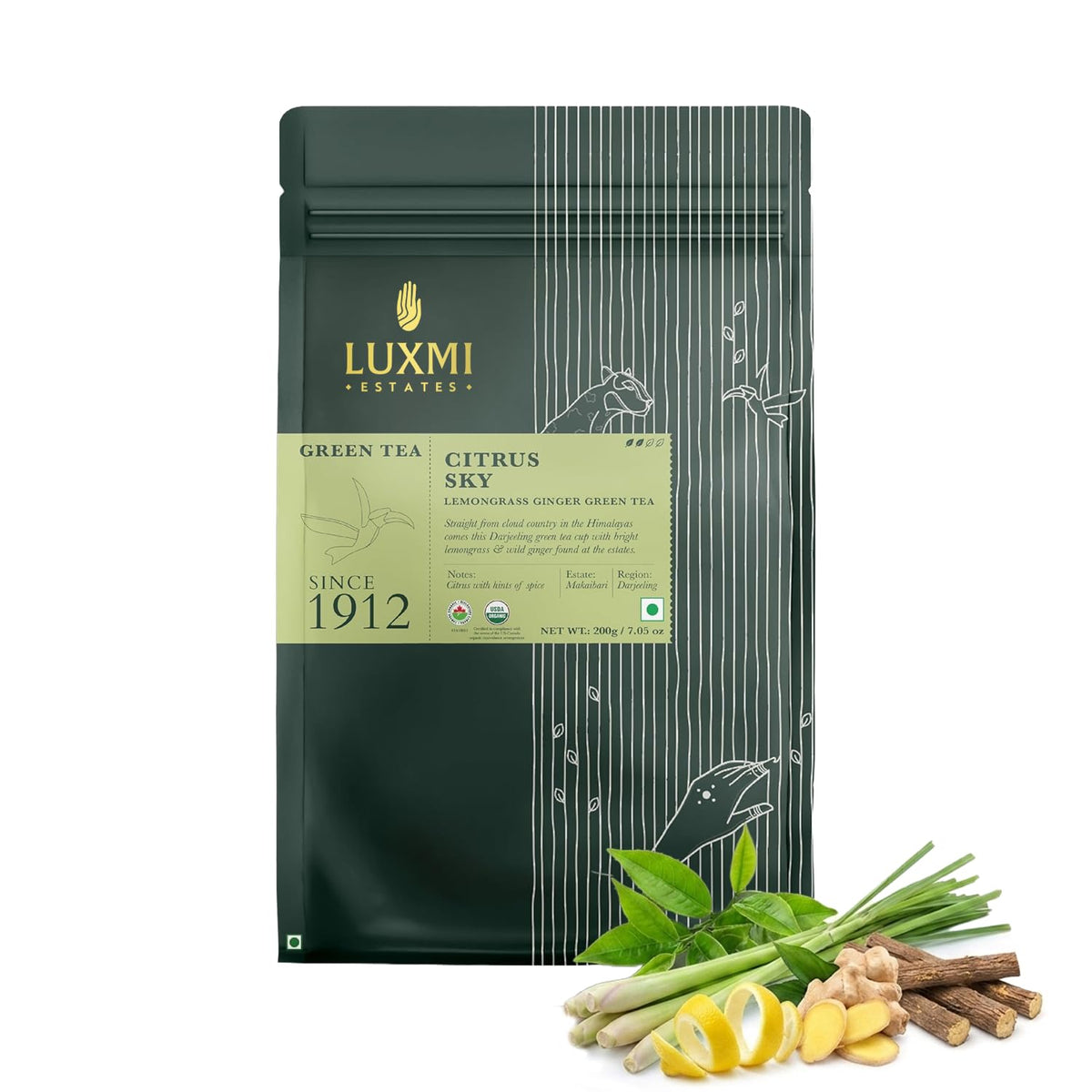 Luxmi Estates - Indian Passion 50g, 1.76 Oz loose tin caddy, Herbal tea