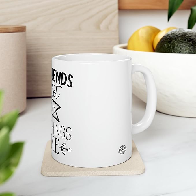 11 OZ Novelty Coffee Mugs - Christmas Gift (Good Friends Theme)