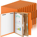 24 Pcs Skyygemm Classification Folder Letter Size, 2 Pocket File,Orange