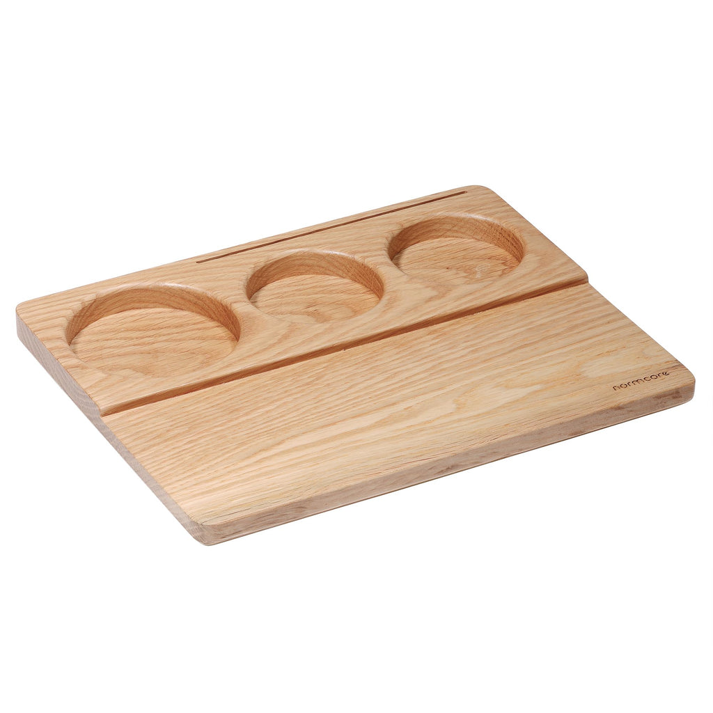 Normcore Tamping Mat - Natural OAK Espresso Tamping Station - Coffee Tamper Holder Mat Portafilter Mat For Baristas - Patent Pending - Solid American White OAK Wood