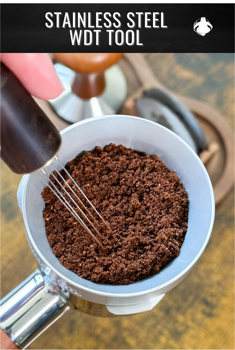 Coffee Espresso Accessories Kit: 51mm Dosing Funnel Ring, WDT Needle Distributor, Stainless Steel Puck Screen Filter┃Barista Tools for Coffee Lovers┃Gift Idea (51mm)