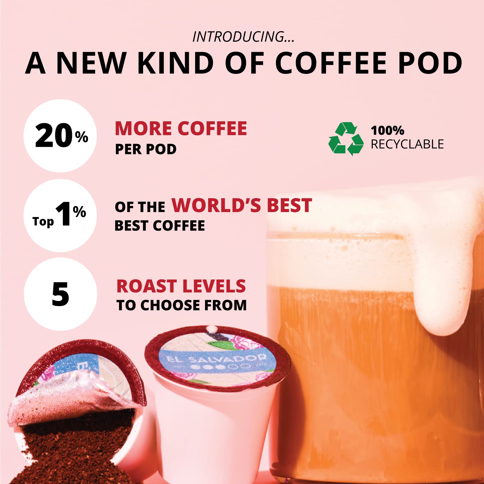 Atlas Coffee Club Keurig-Compatible Pods, Light Roast, Ethiopia, 24 Ct