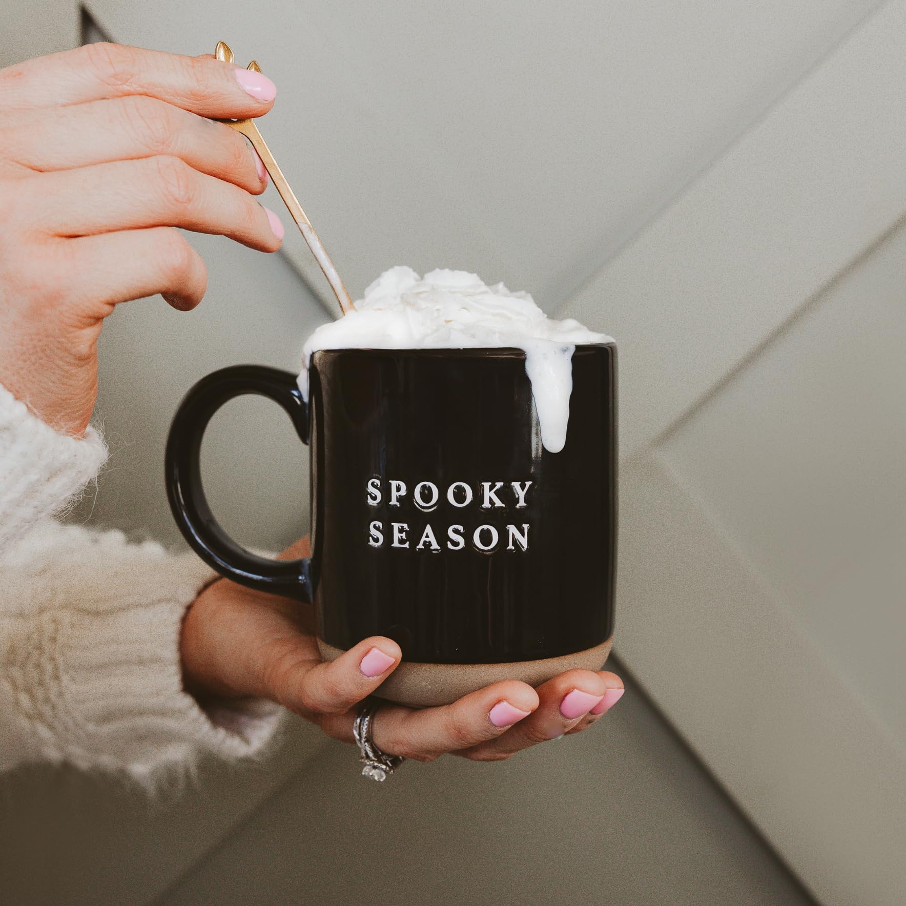 Sweet Water Decor Halloween Coffee Mug - Spooky Coffee Mug for Halloween - Durable Stoneware Mug for Tea & Cocoa - Perfect Fall Mugs for Morning Brew & Cozy Nights - Spooky Season Design Mug 14oz