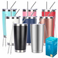 Pandance 20oz Stainless Steel Insulated Tumblers Bulk, Mix, 8 Pack