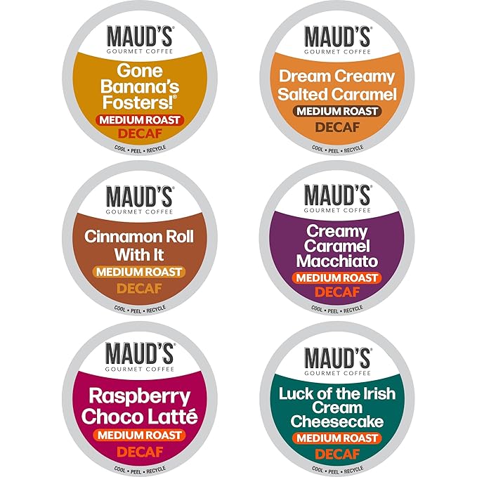 Maud’s Flavored Decaf Coffee Pods Variety Pack, 24ct