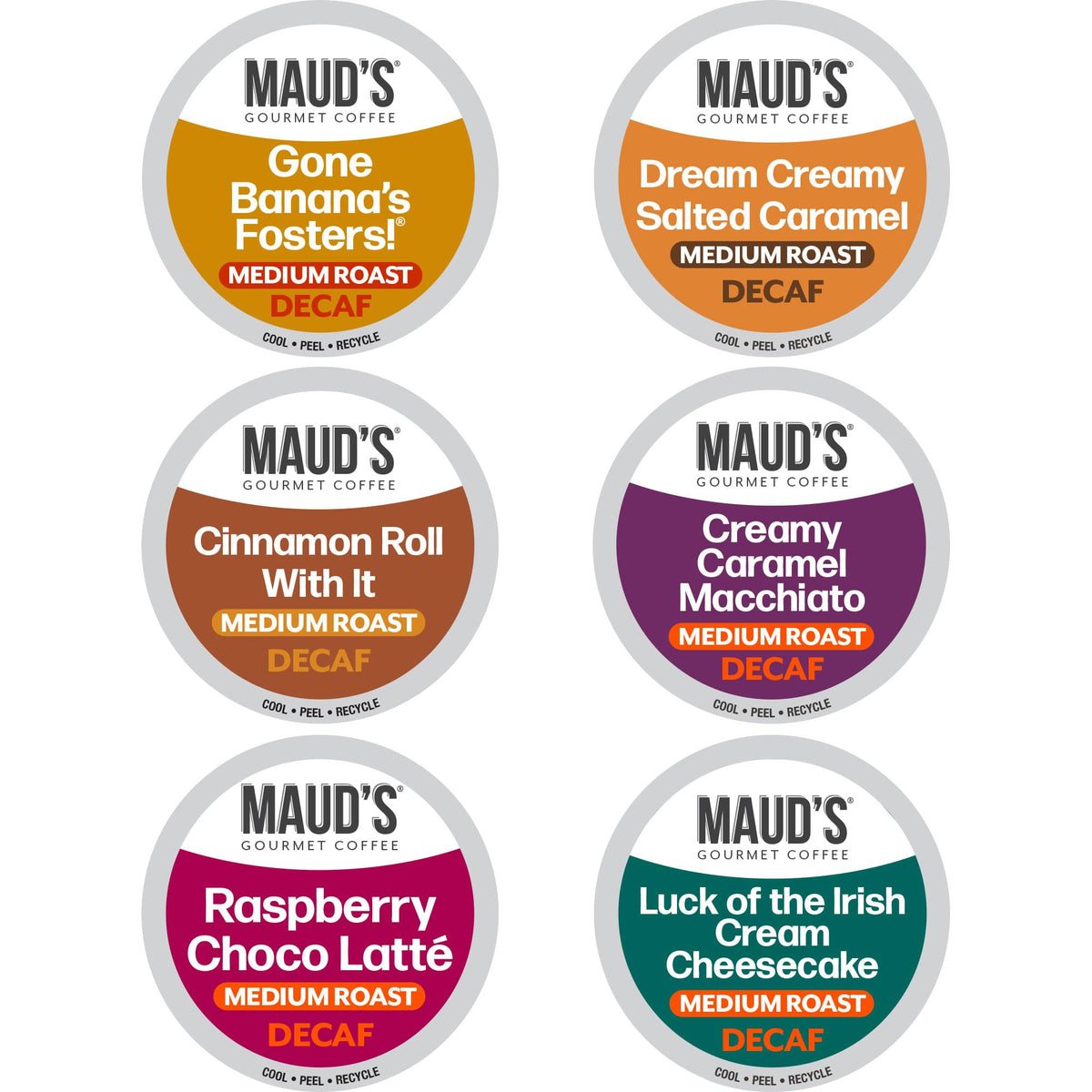 Maud’s Flavored Decaf Coffee Pods Variety Pack, 80ct