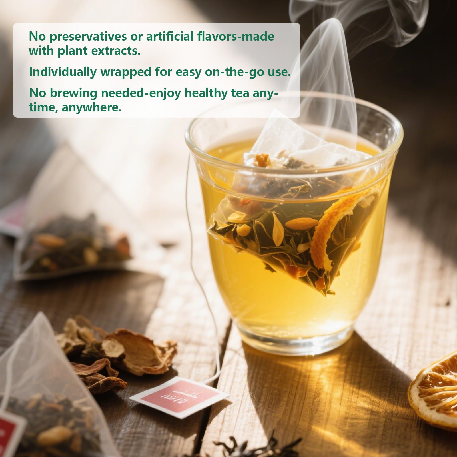 Chicory and Gardenia Herbal Tea Bags (12 Count) – Caffeine Free, Sugar Free Botanical Tea with Honeysuckle, Licorice & Tangerine Peel – Vegan, Naturally Soothing Daily Herbal Blend (1pc)