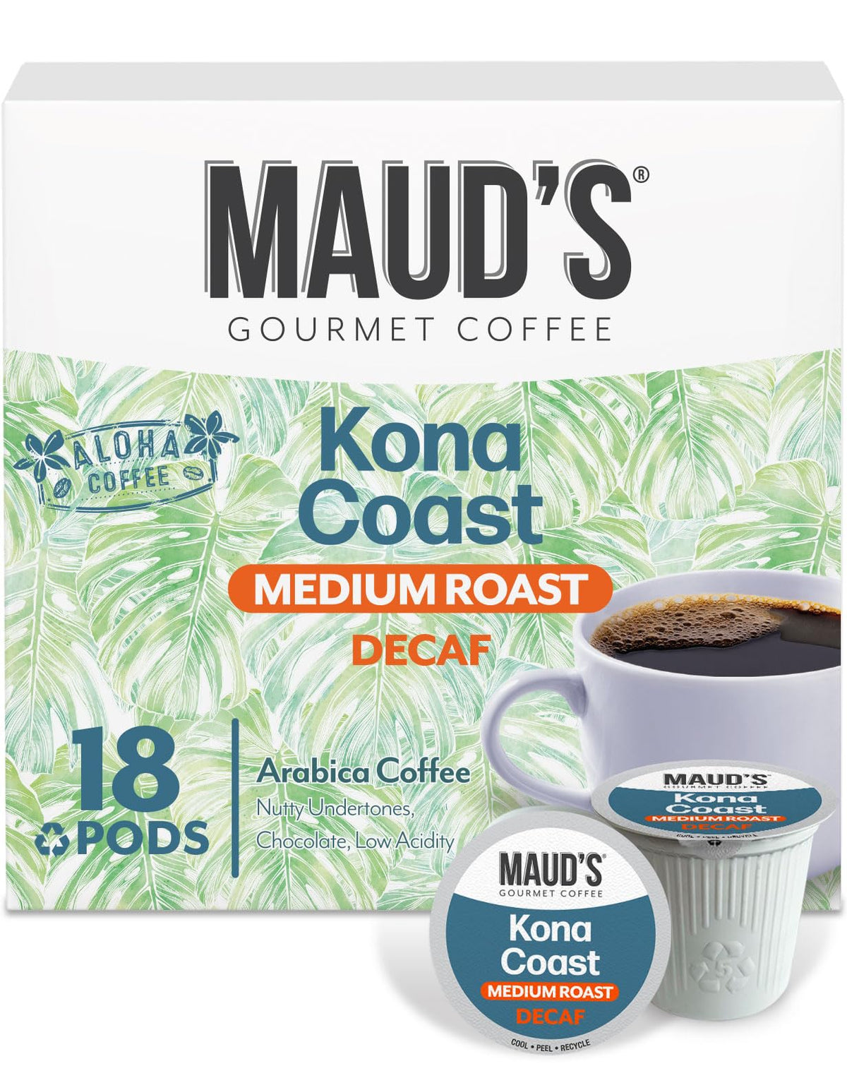 Maud’s Flavored Decaf Coffee Pods Variety Pack, 80ct