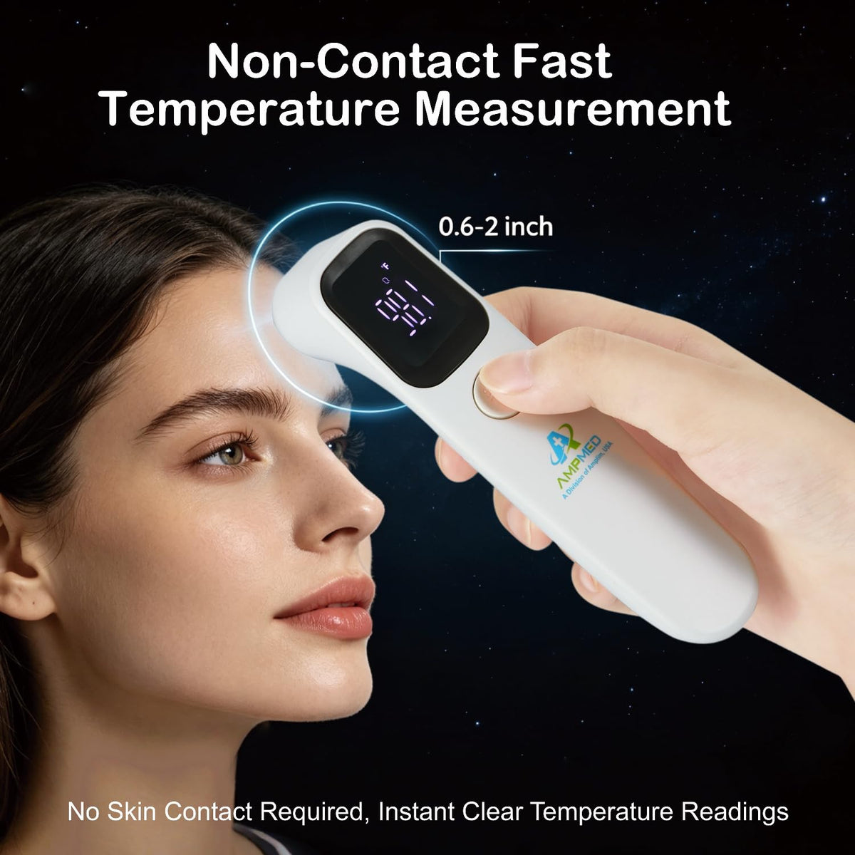Amplim No-Touch Medical Grade Infrared Forehead Thermometer