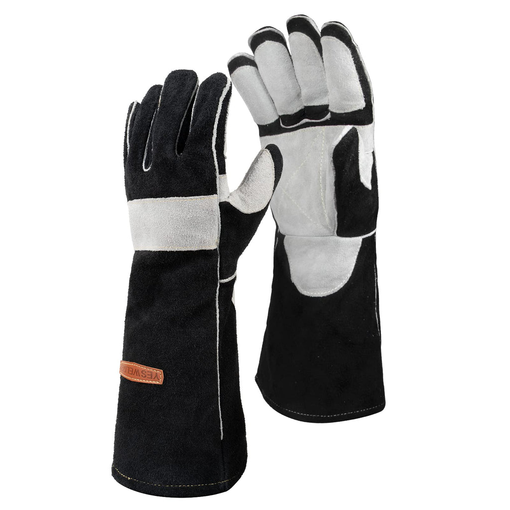 YESWELDER 16 Inches 932℉ Leather Forge MIG Welding Gloves