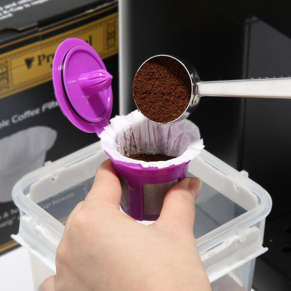 Pro Mael Disposable K Cup Filters, Coffee Filter Paper for Keurig Brewers Single Serve 1.0 and 2.0, Use with Reusable K Cup Pods (200 Count, White)