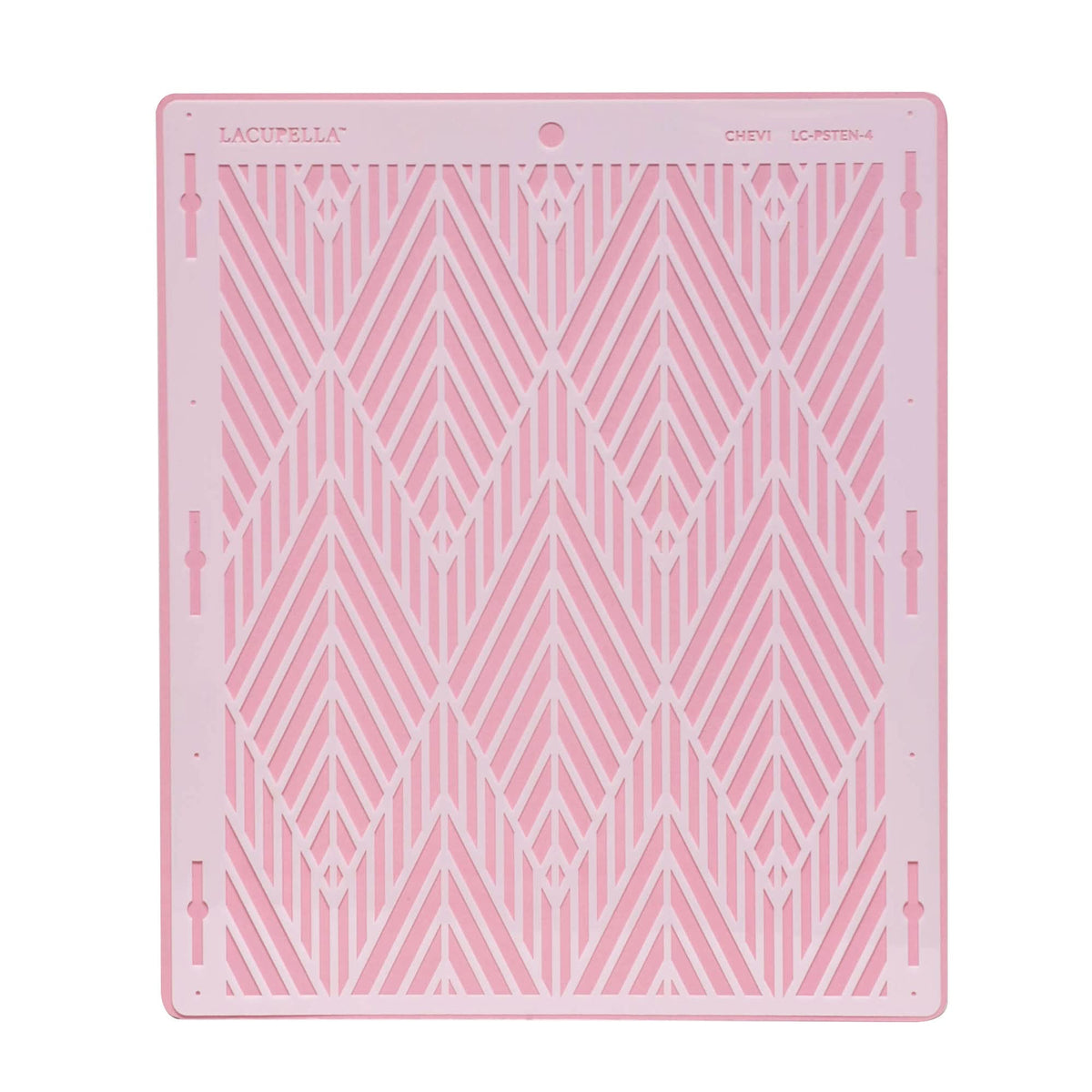 Lacupella Cake Baking Stencil - Seamless Delicate Pattern for Decorating Tall Double Barrel Cake to Use with Buttercream, Royal Icing, Ganache, Paint, Airbrush (CHEVI)