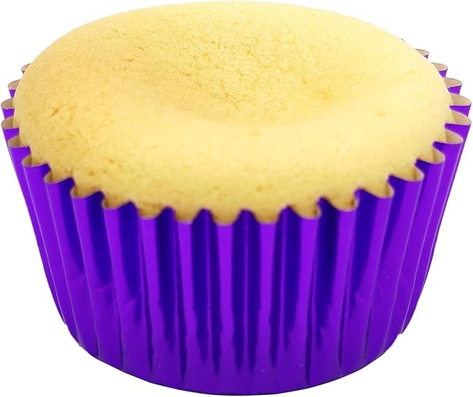 Standard Purple Foil Cupcake Liners Muffin Baking Cups for Party and More, 100-Count