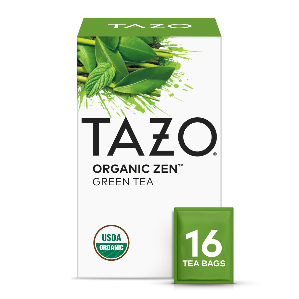 TAZO Organic Zen Green Tea Bags, 96 Total Tea Bags (16ct - Pack of 6)