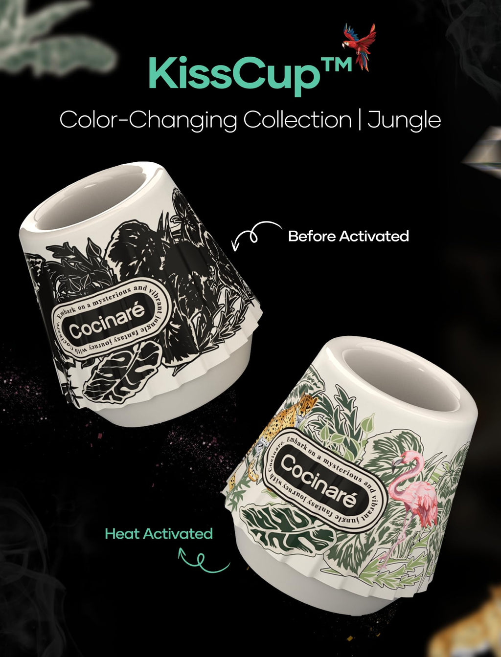 Cocinare KissCup Ceramic Espresso Cup – 2.2oz Demitasse Cup for Espresso