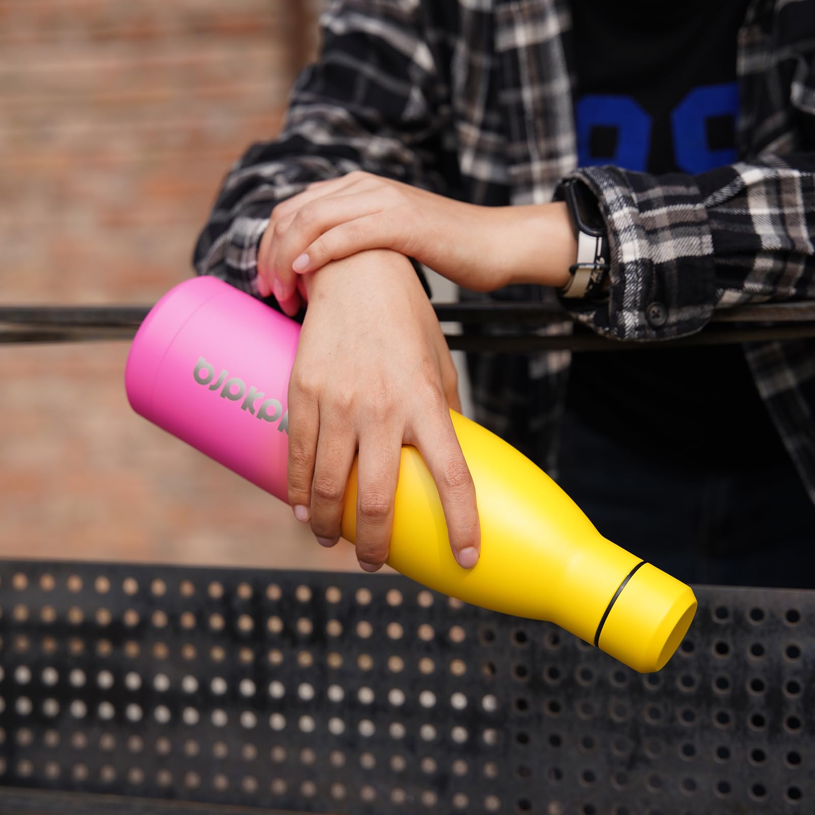 BJPKPK 12 oz Small Mini Water Bottle, Insulated Stainless Steel Flask