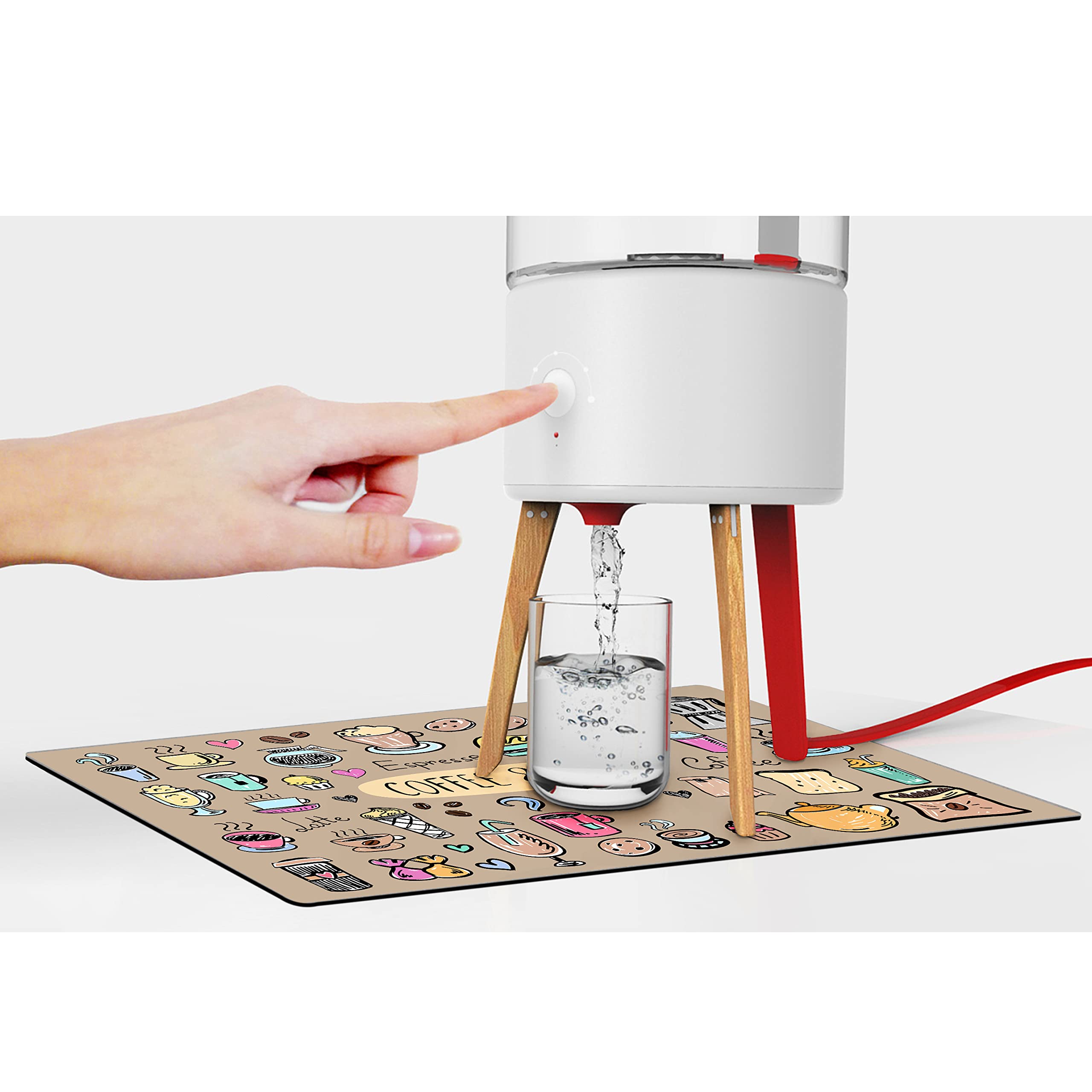 Drip Tray for Coffee Maker,Coffee Pot Mat for Countertops,Coffee Dish Drying Mat for Kitchen Counter Decor,Absorbent Reversible Microfiber Dish Drying Pad Dish Cafe Drainer Rack,pet Water Bowl Mats